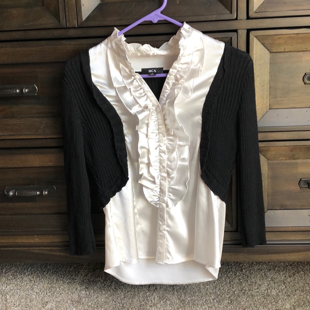 BCX career top cardigan